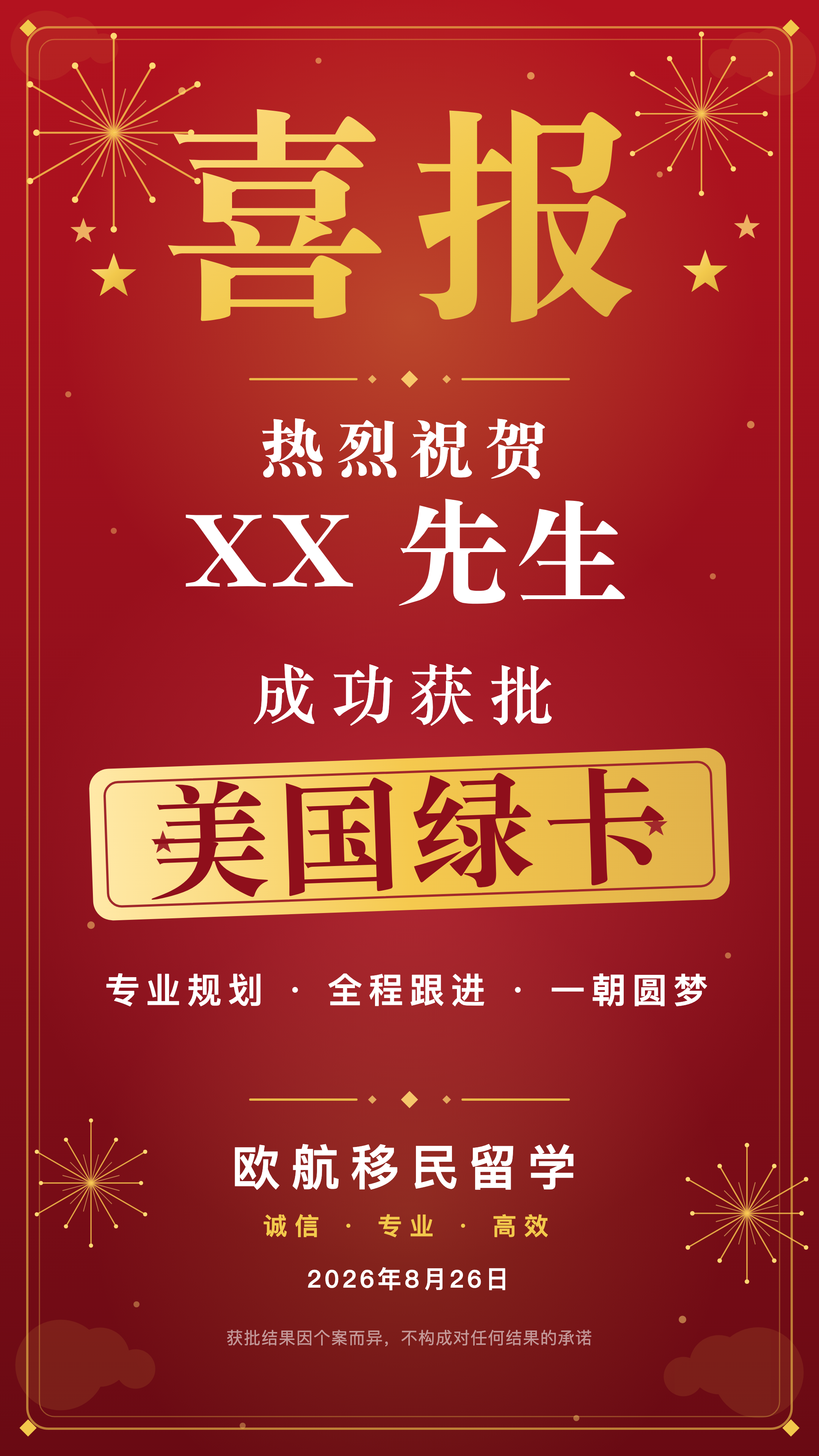 美国绿卡获批:EB-5 客户 I-526E 顺利通过